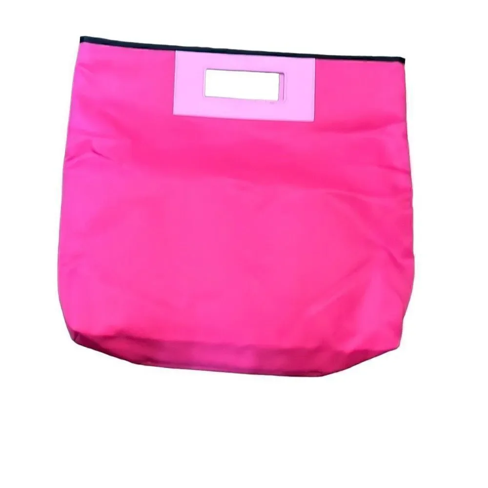 Clinique hot pink tote.
